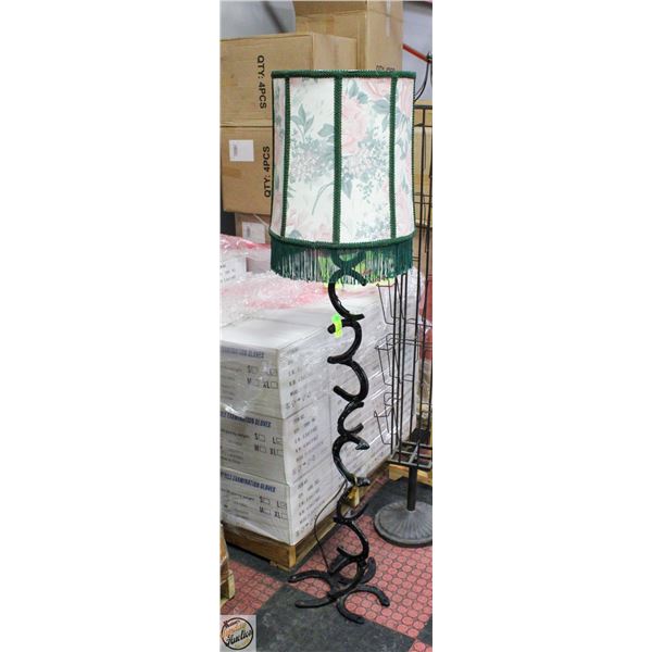 CUSTOM MADE FARMHOUSE HORSE SHOE LAMP H-63.5"
