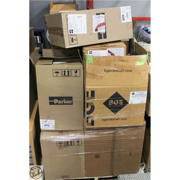 PALLET OF BGE FILTERS, VARIOUS SIZES