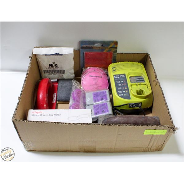 FLAT OF VARIOUS GARAGE ITEMS