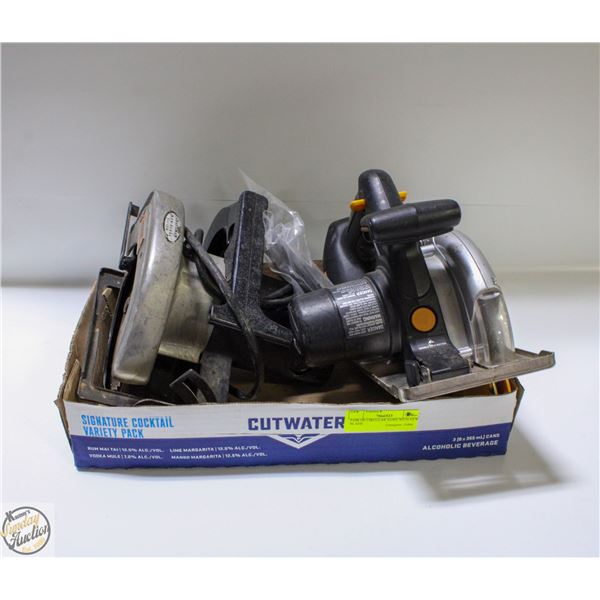 PAIR OF CIRCULAR SAWS WITH NEW BLADE