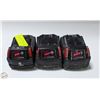Image 1 : 3 MILWAUKEE 18V BATTERIES
