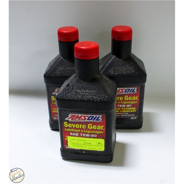 3PK AMZOIL SYNTHETIC GEAR OIL 75W90 946ML EA