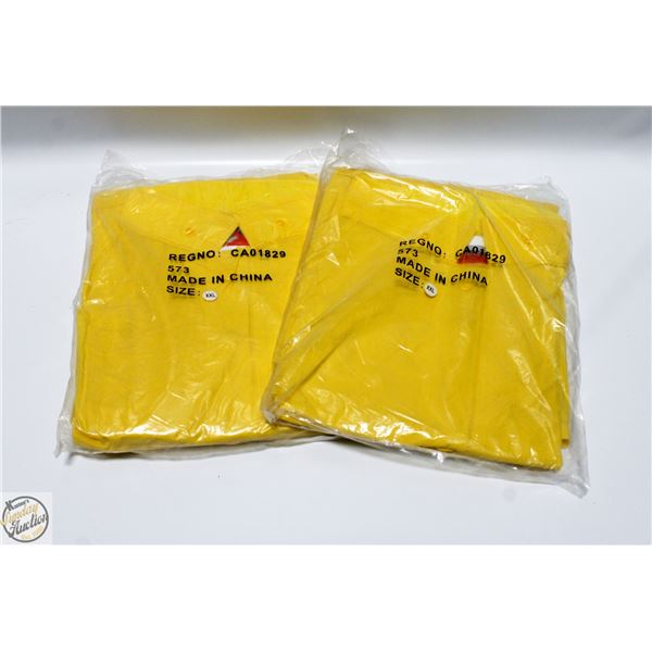 2 NEW STORM MASTER RAIN JACKET SUIT SIZE XXLARGE