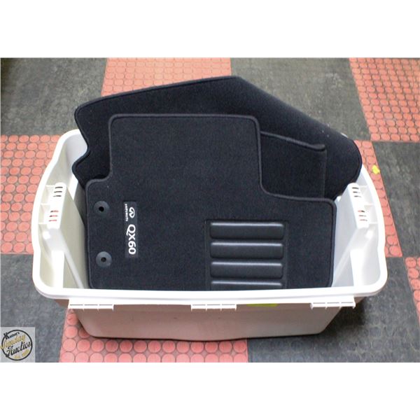 BIN OF NEW CAR FLOOR MATS - INFINITI QX60