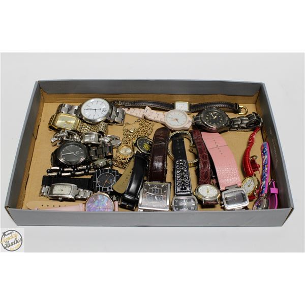 25 USED WATCHES UNTESTED+REQUIRE BATTERIES