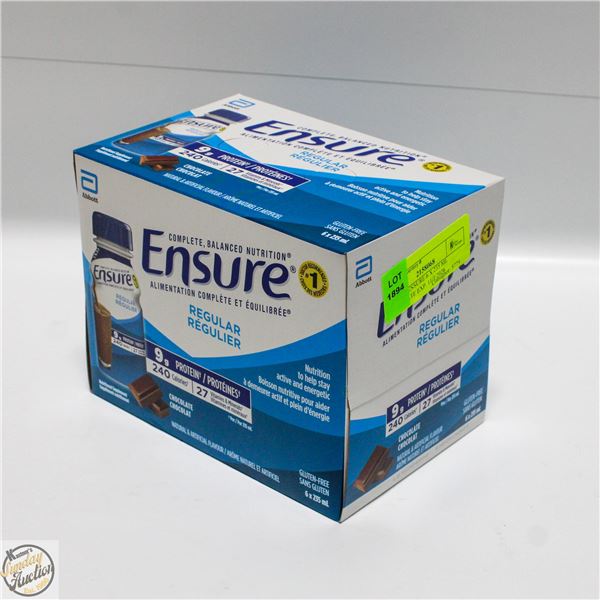 CASE OF ENSURE 6 X 235 ML CHOCOLATE EXP. 11/1/2026