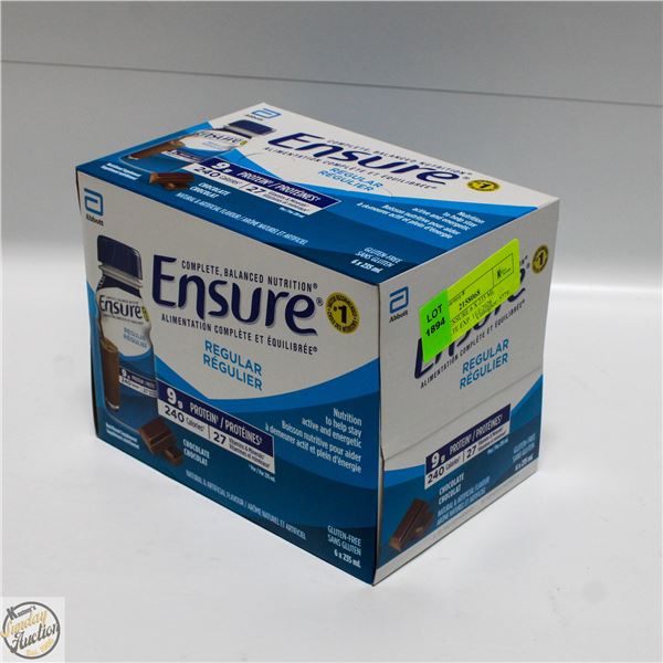 CASE OF ENSURE 6 X 235 ML CHOCOLATE EXP. 11/1/2026
