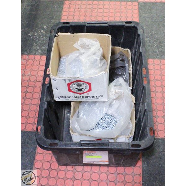 BOX W/3 DIFFERENT SIZES OF SCREWS.