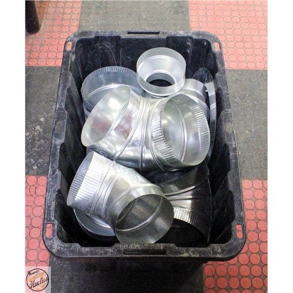 BOX W/ VARIOUS SIZE GALVANIZED DUCT