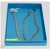 Image 1 : 22" X .375" SILVER TONE MARINER LINK NECKLACE