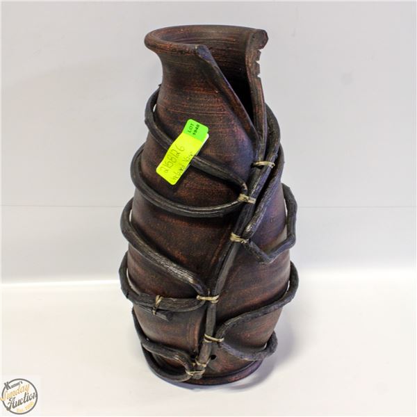 UNCLAIMED: POTTERY VASE - ORNATE DESIGN
