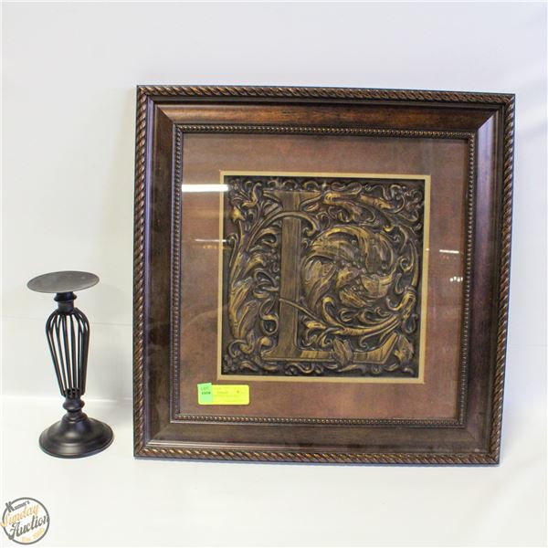 HOME DECOR WALL HANGING + CANDLE