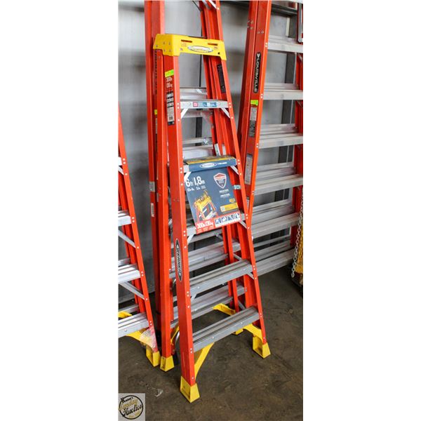 FREIGHT CLAIM: NEW WERNER 6FT A-FRAME 300LB MAX