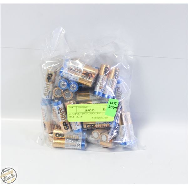 25X2 PKS = 50 AA ALKALINE BATTERIES