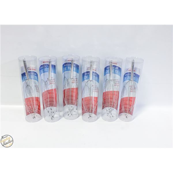 6 X WIRE SCALP MASSAGERS