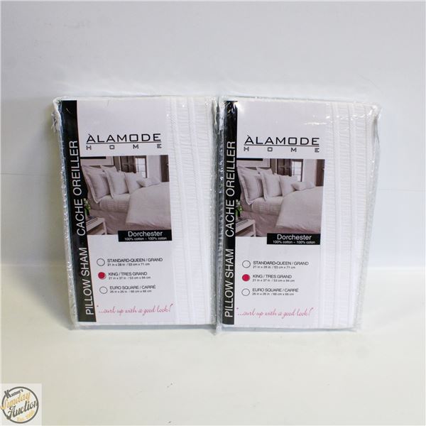 2 X KING SIZE PILLOW SHAMS