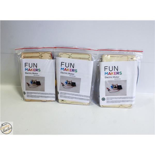 3 X ELECTRIC MOTOR FUN MAKER SETS