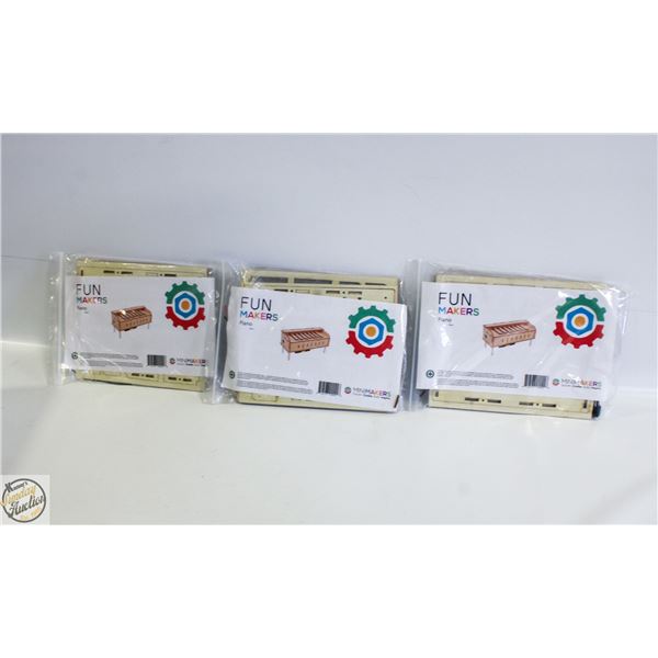 3 X PIANO WOOD MAKING SETS W/COMPUTER BOARD