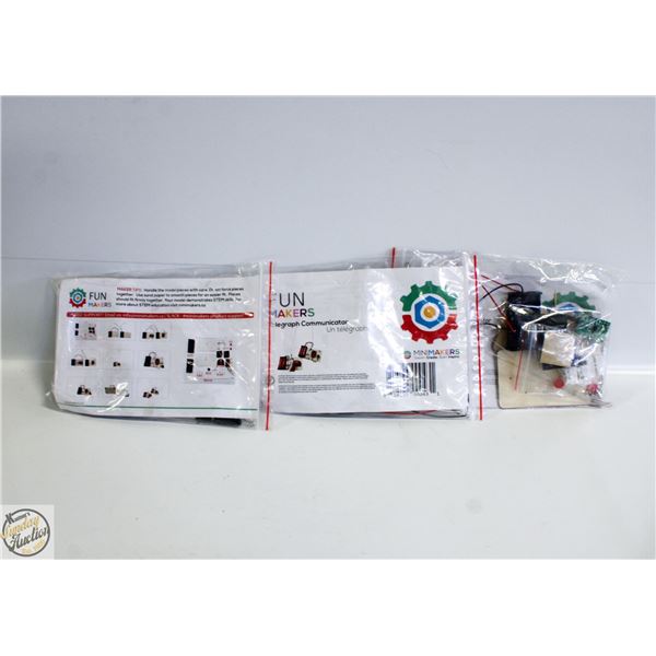 3 X TELEGRAPH COMMUNICATOR FUN MAKERS SETS