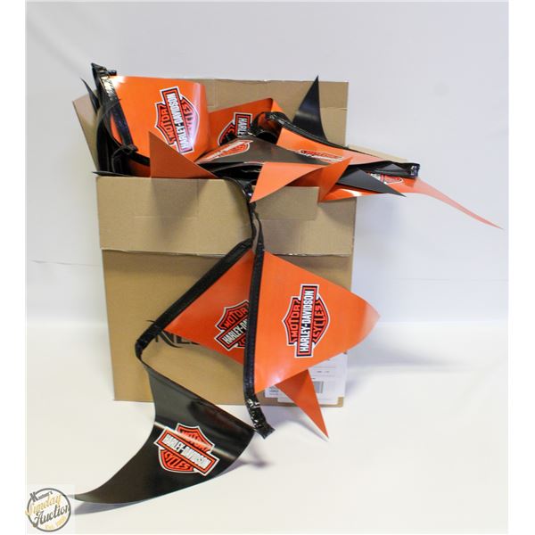 APPROXIMATELY 120 FEET OF HARLEY DAVIDSON FLAGS