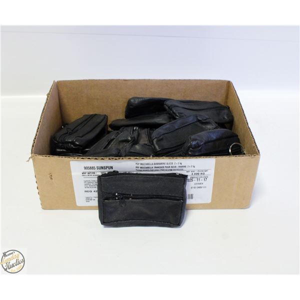 FLAT OF LEATHER COIN PURSES