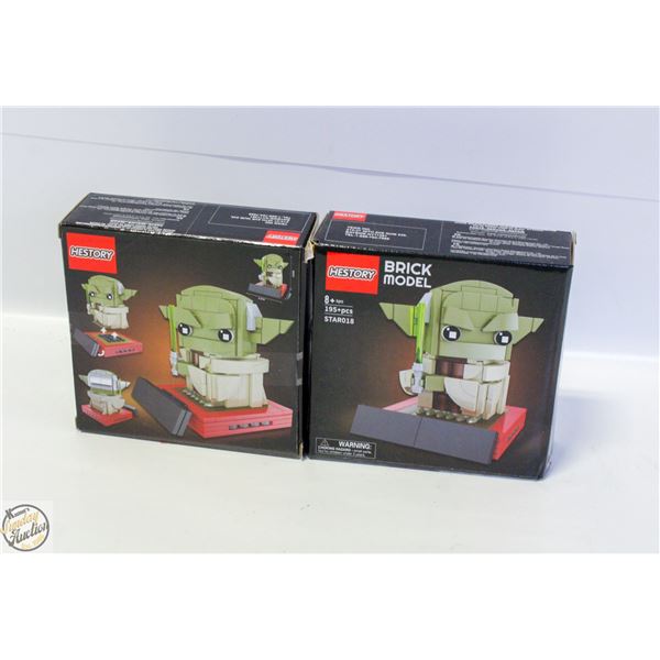 2 X YODA STAR WARS LEGO-LIKE SETS