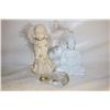 Image 2 : ANGEL STATUE. CERAMIC BUDDHA. CRYSTAL SWAN