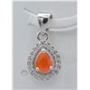 Image 1 : #132-NATURAL ORANG OPAL & ZIRCON PENDANT