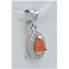 Image 2 : #132-NATURAL ORANG OPAL & ZIRCON PENDANT