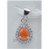 Image 1 : #133-NATURAL ORANG OPAL & ZIRCON PENDANT