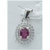 Image 1 : #116-NATURAL PHODOLITE GARNET & CZ PENDANT