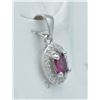 Image 2 : #116-NATURAL PHODOLITE GARNET & CZ PENDANT