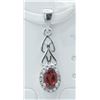 Image 1 : #123-NATURAL GARNET & CZ PENDANT