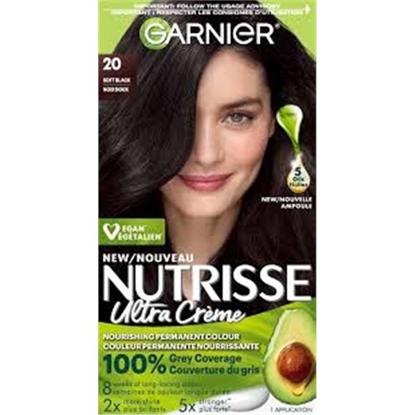 NEW GARNIER ULTRA CREME 20 SOFT BLACK HAIR DYE