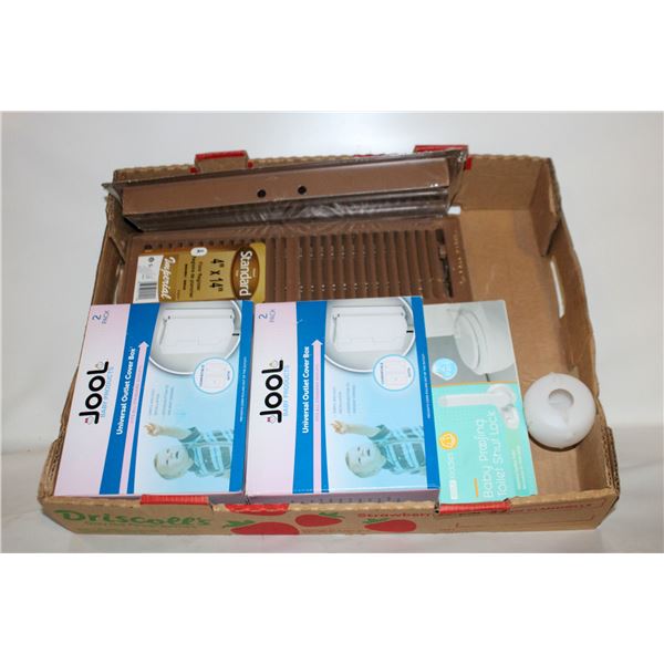 2 JOOL OUTLET COVERS 1 TOILET LOCK NEW