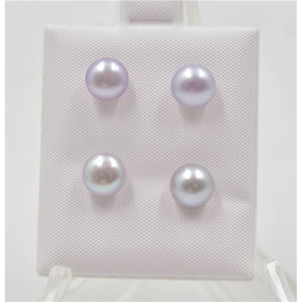 #180-NATURAL AKOYA PEARL STUD EARRING 2PAIR