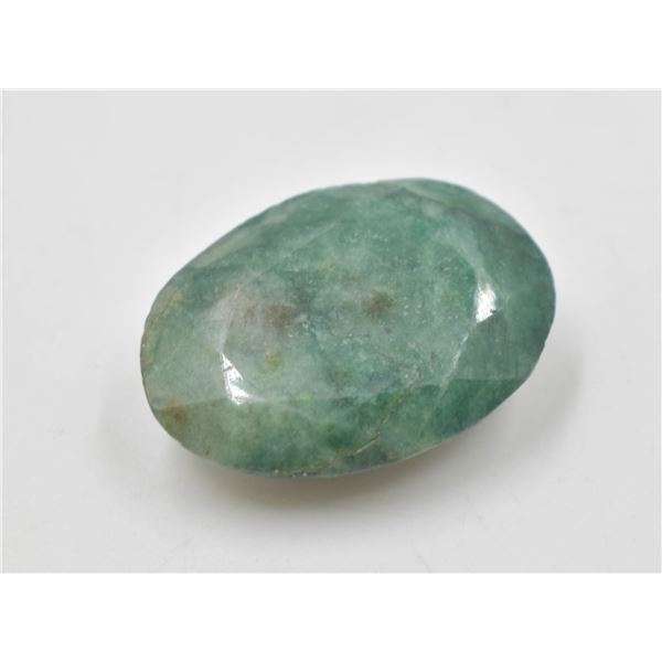 #39-NATURAL GREEN EMERALD GEMSTONE 107.80CT