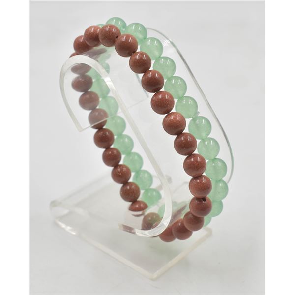 #109-NATURAL SAND STONES & GREEN AVENTURINE