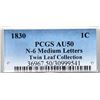 Image 4 : 1830 N-6 R4 Medium Letters PCGS graded AU50