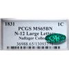 Image 4 : 1831 N-12 R1 Large Letters, PCGS graded MS65 Brown, CAC Approved