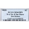 Image 4 : 1835 N-6 R1 Head of 1834, Small 8 & Stars, PCGS graded MS63 Brown
