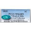 Image 4 : 1835 N-7/17 R1 Head of 1836, PCGS graded MS64 Brown, CAC Approved