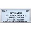 Image 4 : 1835 N-10 R4+ Head of 1834, Small 8 & Stars, PCGS graded AU58