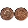 Image 1 : 1837 N-2 R2 Plain Hair Cord, Medium Letters, PCGS graded MS64 Brown