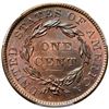 Image 3 : 1837 N-6 R2 Plain Hair Cord, Medium Letters, PCGS graded MS66 Brown