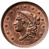 Image 2 : 1837 N-10 R1 Beaded Hair Cord, PCGS graded MS64 Red & Brown