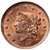 Image 2 : 1837 N-12 R3 Beaded Hair Cord, PCGS graded MS65 Red & Brown
