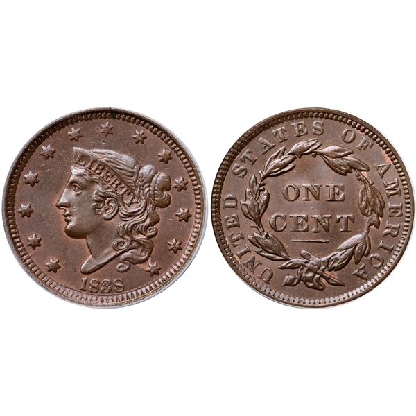 1838 N-4 R2 PCGS graded MS64 Brown