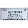 Image 4 : 1838 N-10 R1 PCGS graded MS65 Red & Brown