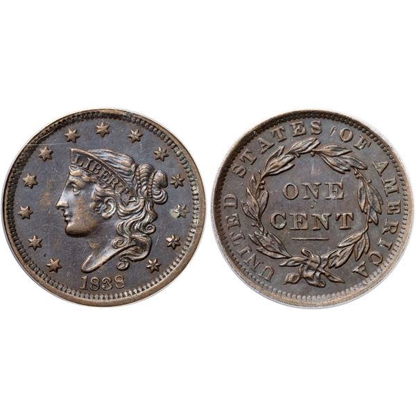 1838 N-14 R4 PCGS graded AU50